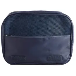 Velcro Hanging Toiletry Bag Dark Blue Front